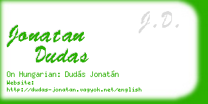 jonatan dudas business card