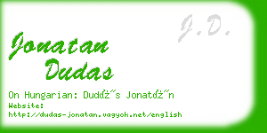 jonatan dudas business card